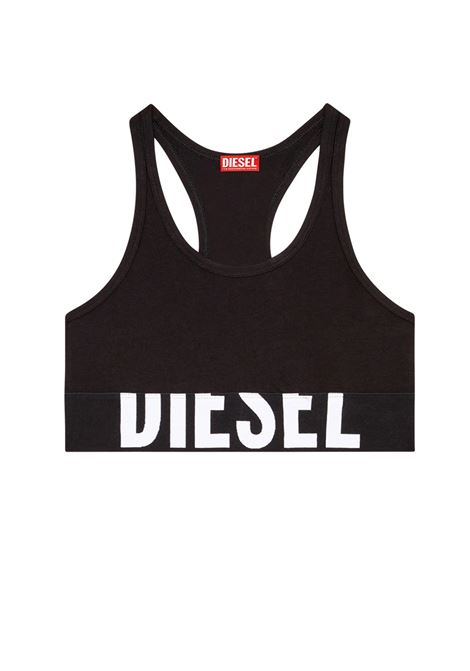 cotton race bralette xl woman black DIESEL | A14591 0HMAU99XX